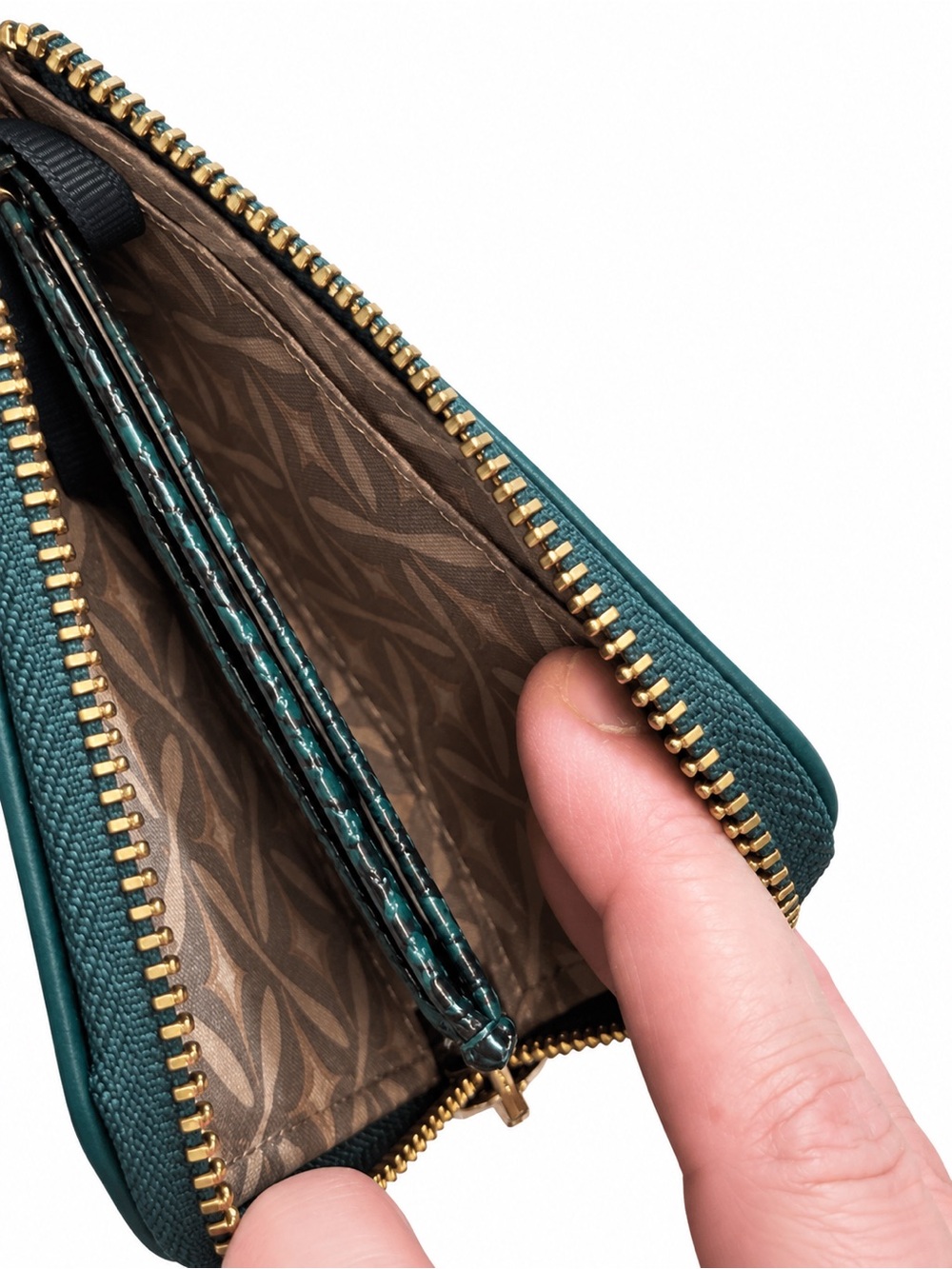 CXL Christian Lacroix NWT Teal Python Zip Around Wallet Card Holder - Picture 6 of 6